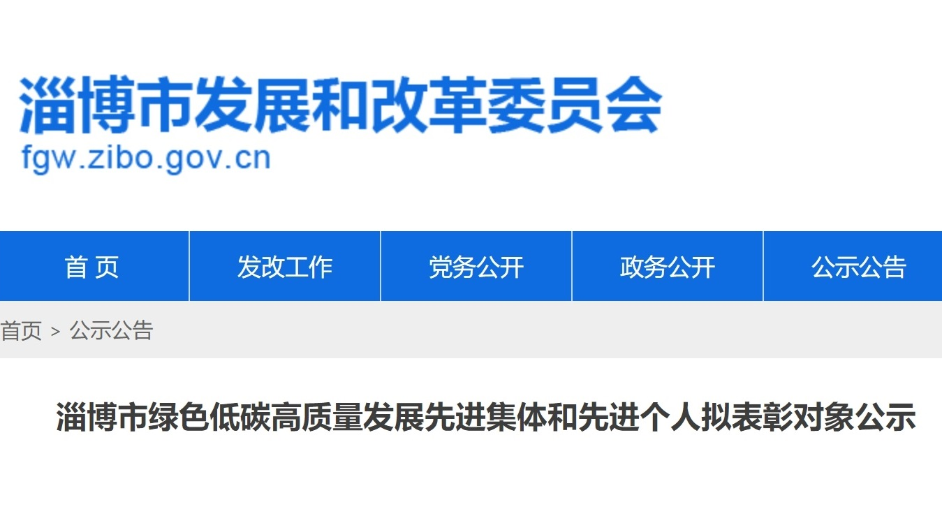 喜报！pg电子总经理吴越荣获“淄博市绿色低碳高质量发展先进个人”称号